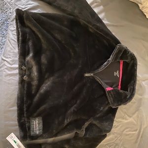 Calvin Klein Performance Black Cropped Quarter Zip